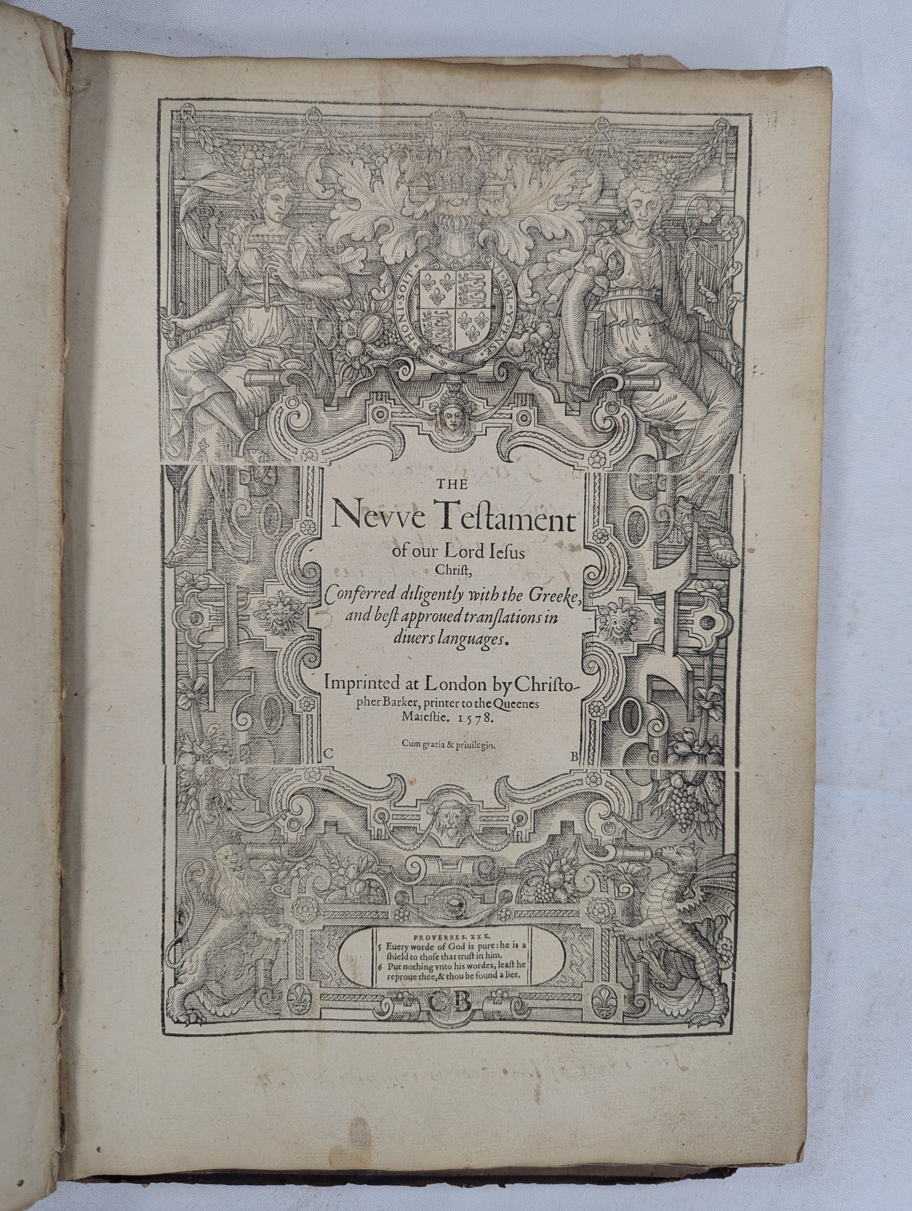 1578 English Bible with woodcut illustrations - Image 5 of 14