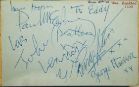 Autograph book with Beatles & Rolling Stones autographs