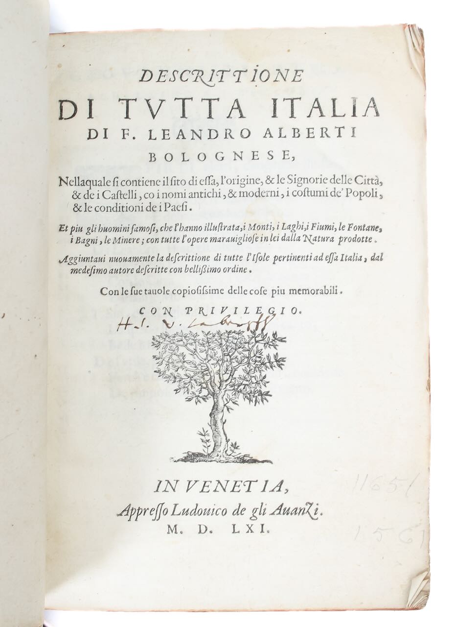 Alberti (Leandro) 'Descrittione di Tutta Italia' 1561, first edition - Image 2 of 3