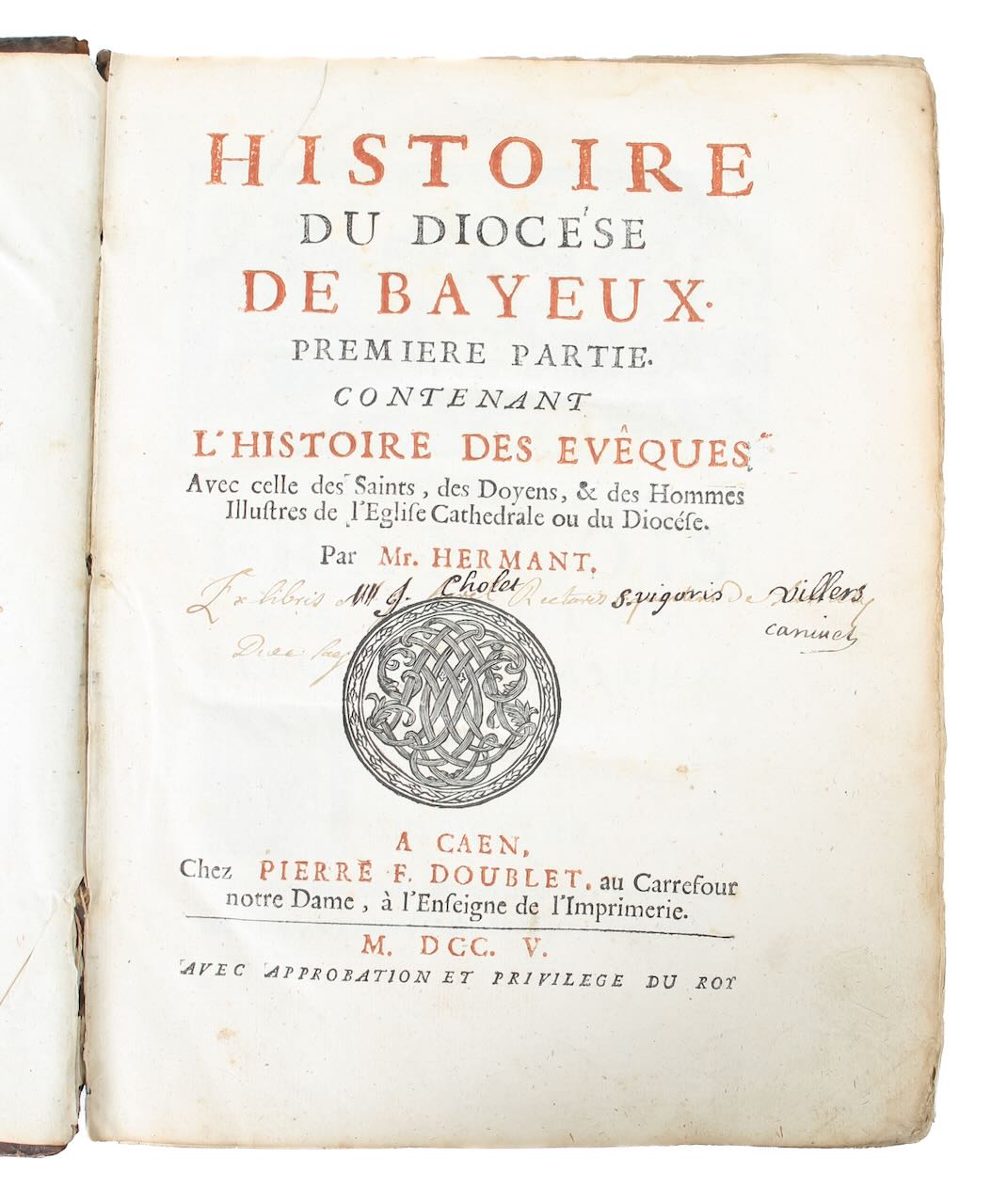 Hermant (Jean) 'Histoire du Diocese Bayeux' 1705 - Image 3 of 5