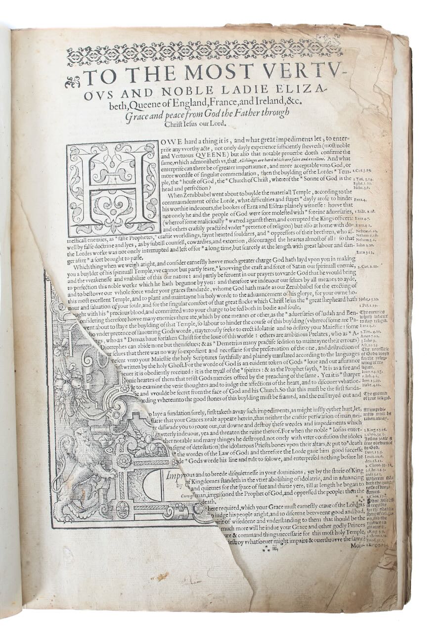 1578 English Bible with woodcut illustrations - Image 3 of 14