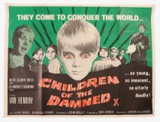 Children of the Damned (1964) rare British Quad film poster