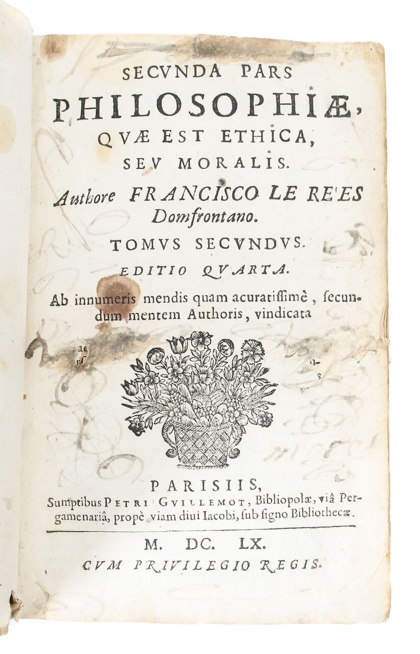 Le Rees (Francisco) 'Philosophiae...' 1661 - Image 2 of 3