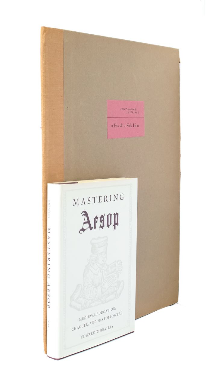 L'Estrange & Low. 'A Fox & a Sick Lion' + 'A Cat and A Cock', with 'Mastering Aesop'
