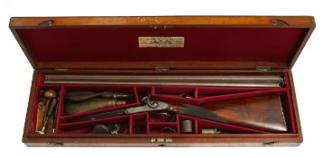 A double-barrel percussion 12-bore sporting shotgun, John Lyell, mid 19th century