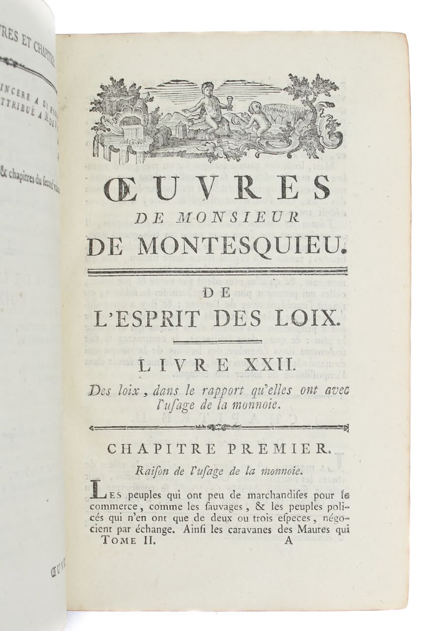 Baron de Montesquieu 'Oeuvres' 1772, three volumes - Image 4 of 8