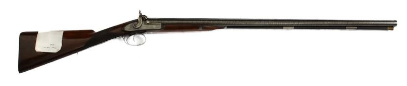 A fine double-barrel percussion 12-bore sporting shotgun, Joseph Manton, mid-19th century