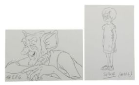 Attrib. Quentin Blake (British, b.1932) 'The B.F.G.' & 'Sophie'