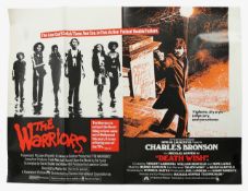 The Warriors / Death Wish (1979) double-bill British Quad film poster