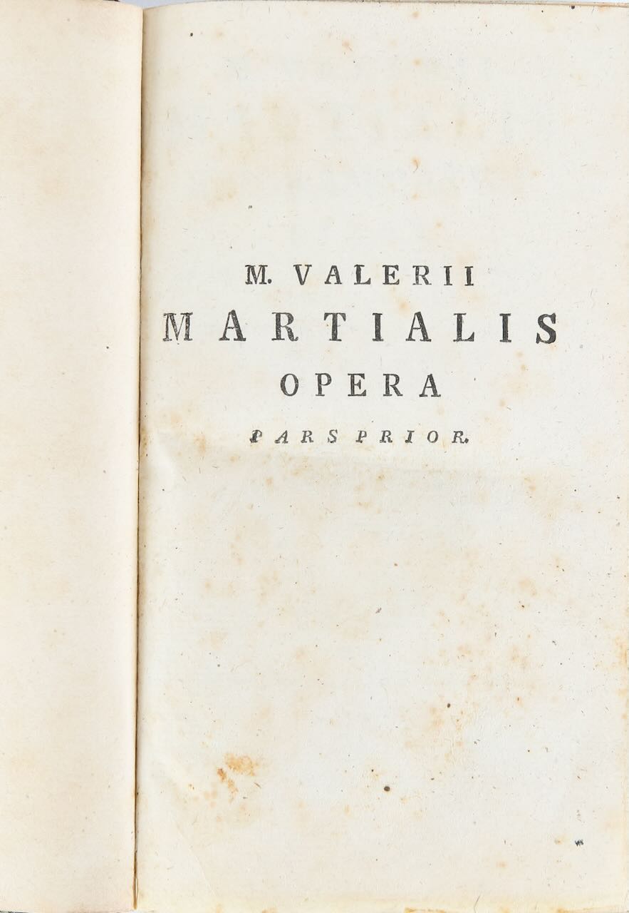 Martialis (Marcus Valerius) 'Epigrammatum Libri...', Tomus Prior, 1782 - Image 2 of 3