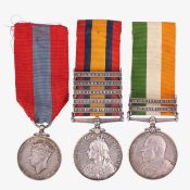 A Queen's South Africa, King's South Africa and an Imperial Service medal