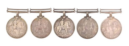 Five WWI British War medals