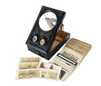 A stereoscopic viewer with selection of slide cards
