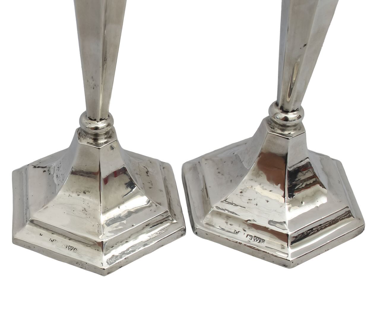 A pair of George V silver candlesticks - Image 2 of 2