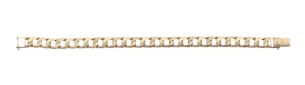 A 9ct gold flat link bracelet
