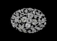 An early 20th century diamond-set brooch