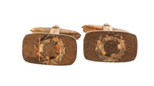 A pair of 9ct gold cufflinks