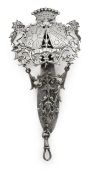 A Continental silver chatelaine clasp