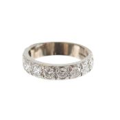 A 14ct gold diamond half eternity band