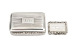 Two George IV silver vinaigrettes
