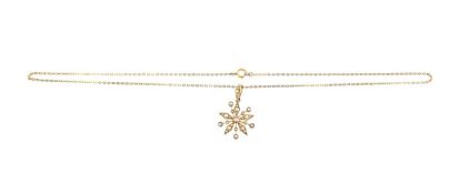 An Edwardian seed pearl necklace in the form of star