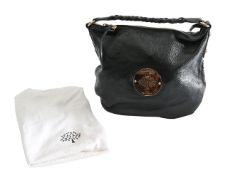 A Mulberry 'Daria' black leather hobo handbag