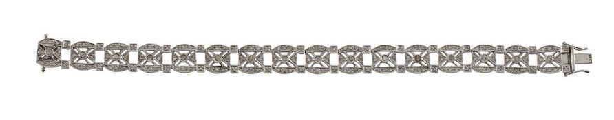 A 14ct gold diamond bracelet