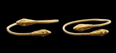 A pair of Egyptian crocodile bangles