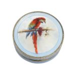 A silver gilt and guilloché enamel compact