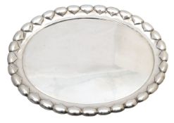 A large Hungarian silver tray