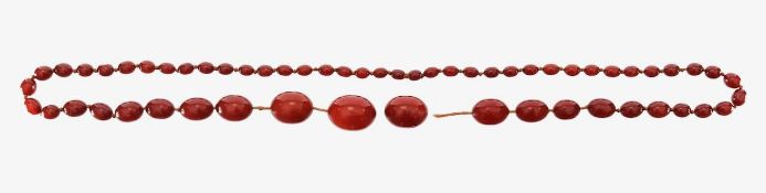 A cherry amber necklace