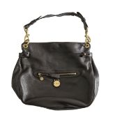 A Mulberry 'Somerset' chocolate pebbled leather hobo handbag