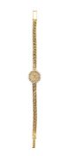 A Longines 18ct gold lady's quartz bracelet wristwatch