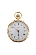 A Benson 18K gold keyless lady's pocket watch