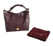 A Mulberry 'Freya' oxblood leather hobo handbag
