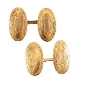 A pair of gentleman's 18ct gold cufflinks
