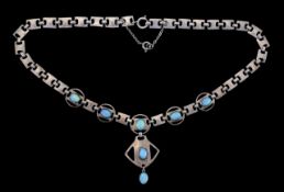 A Murrle Bennett Arts & Crafts opal necklace