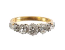 A diamond set five stone ring