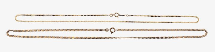 Two 9ct gold chains