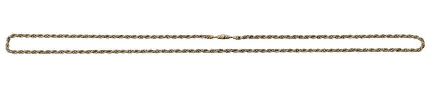 A 9ct fancy rope twist necklace