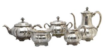 A Tiffany silver five piece tea and coffee service