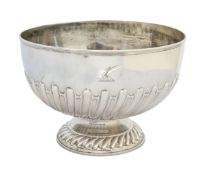 A Victorian silver pedestal bowl