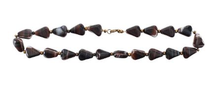 A Victorian agate necklace