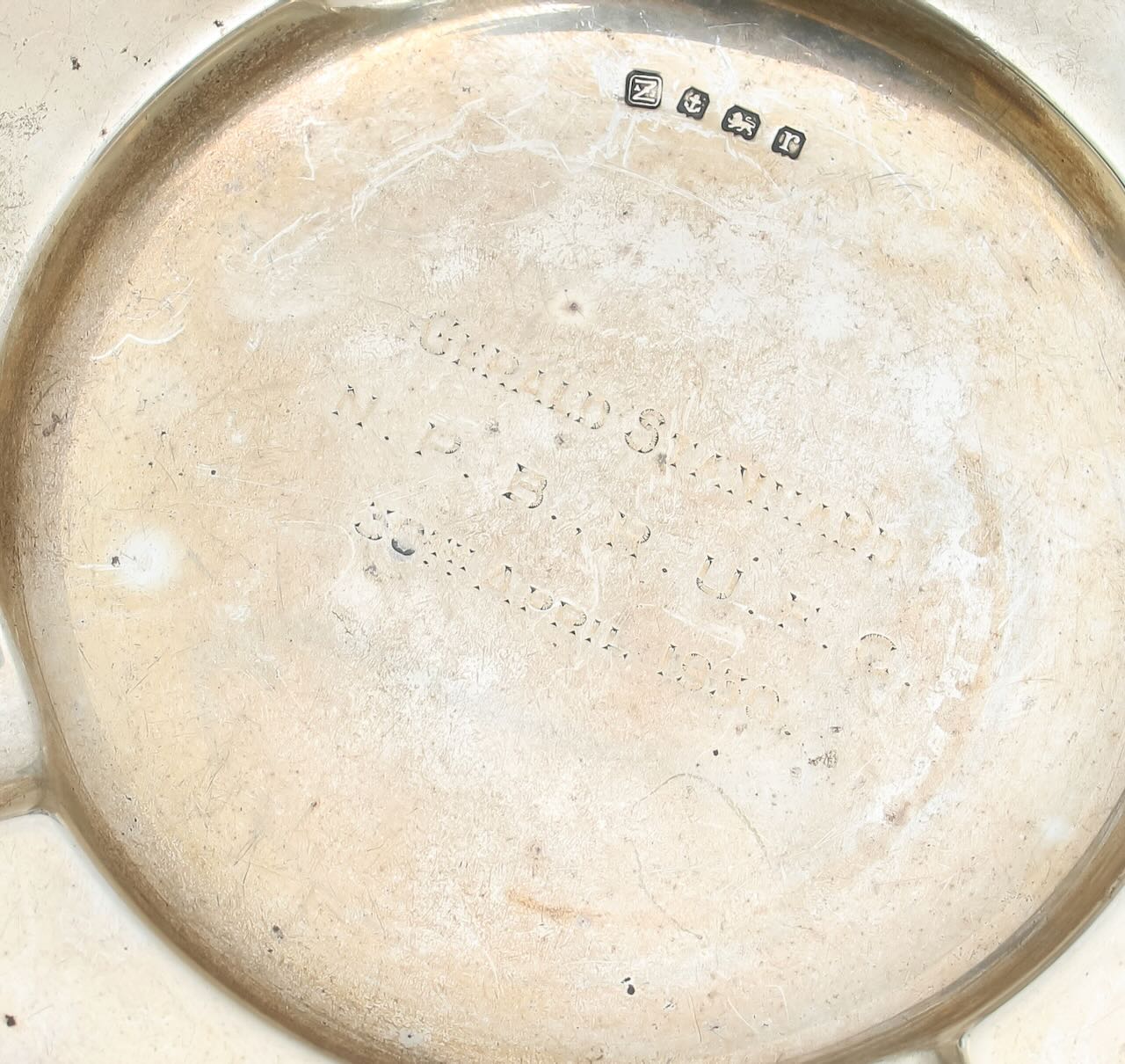 Two Victorian dishes and a George V silver ashtray - Image 2 of 4