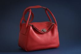 An Hermès Lindy 26 in Bourgainvillea Clemence leather