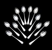 A set of twelve Victorian Scottish silver teaspoons