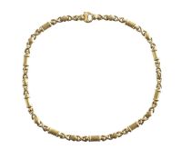 An Italian gold fancy link necklace
