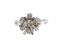 An old cut diamond cluster ring