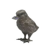 A Victorian silver novelty pepperette, modelled as a chick