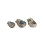 Three Sampson Mordan silver pin cushions,